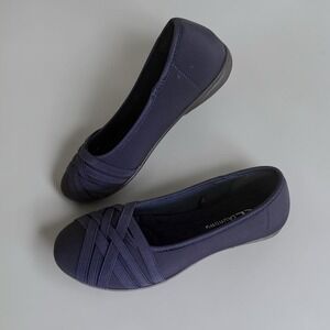 CL BY LAUNDRY Women's Navy Blue Straps Flats Slip-On US 6 Kewi